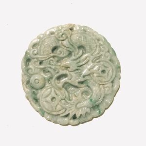 SOLD Jade Pendant Dragon Green